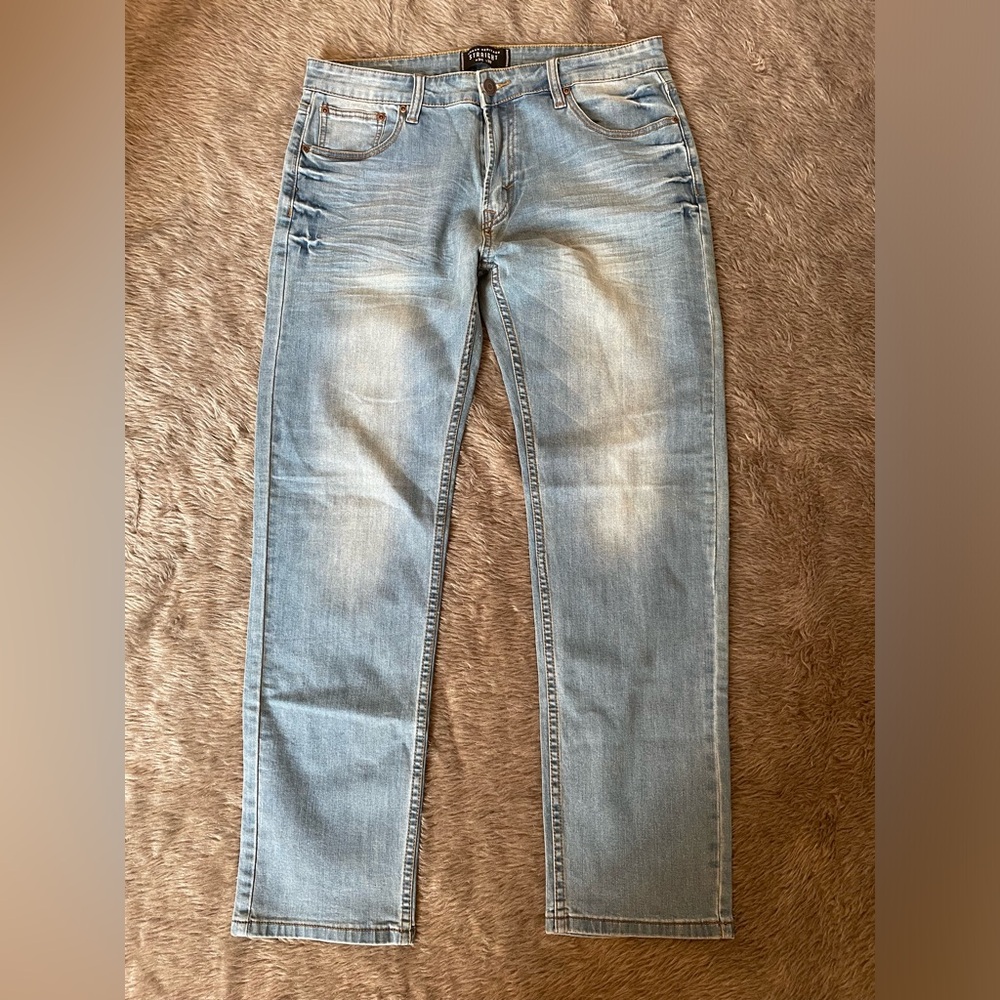 Mens Straight Leg Jeans ( 34, 32 )